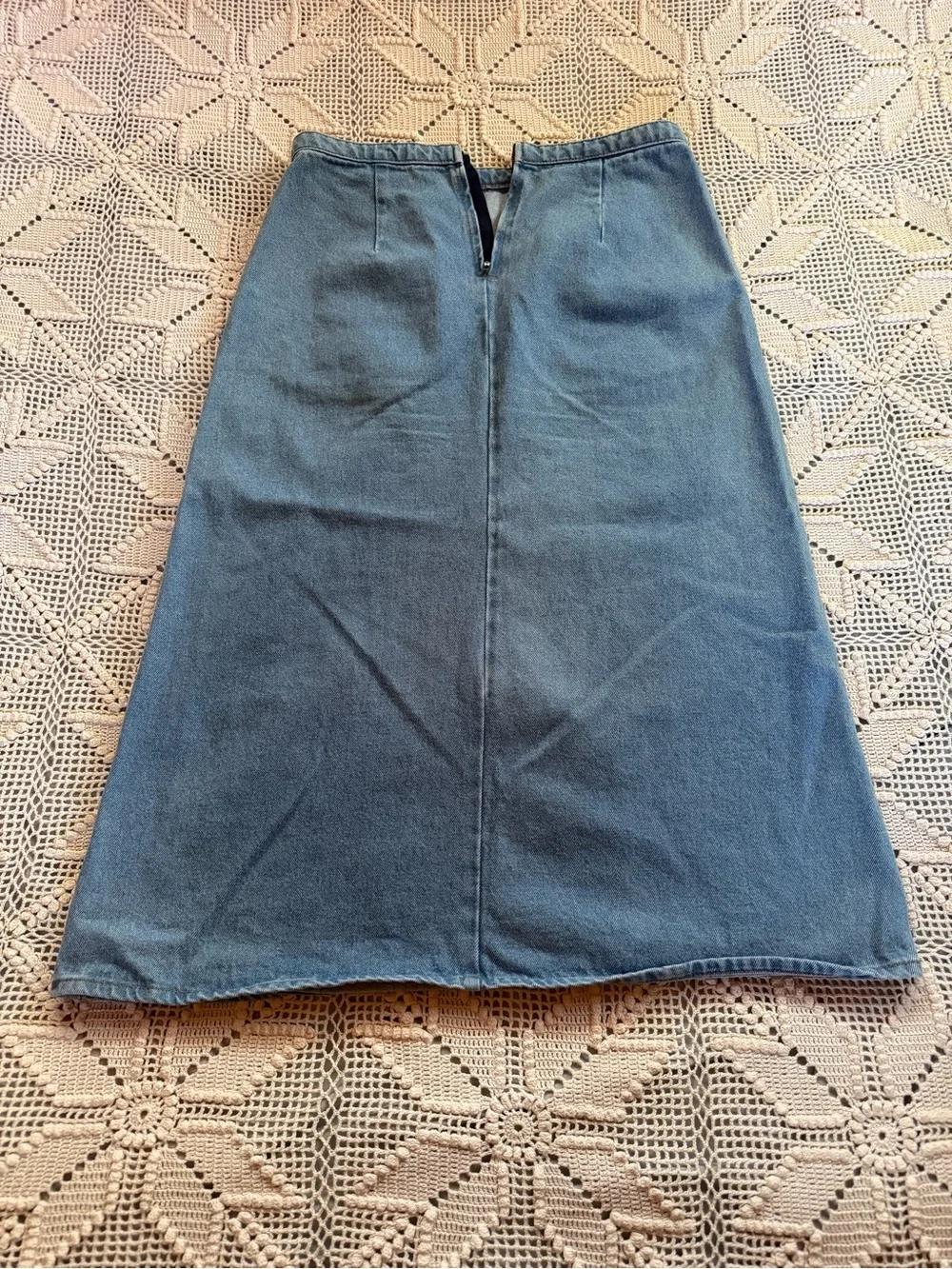CHANEL Denim A-Line Skirt - Blue